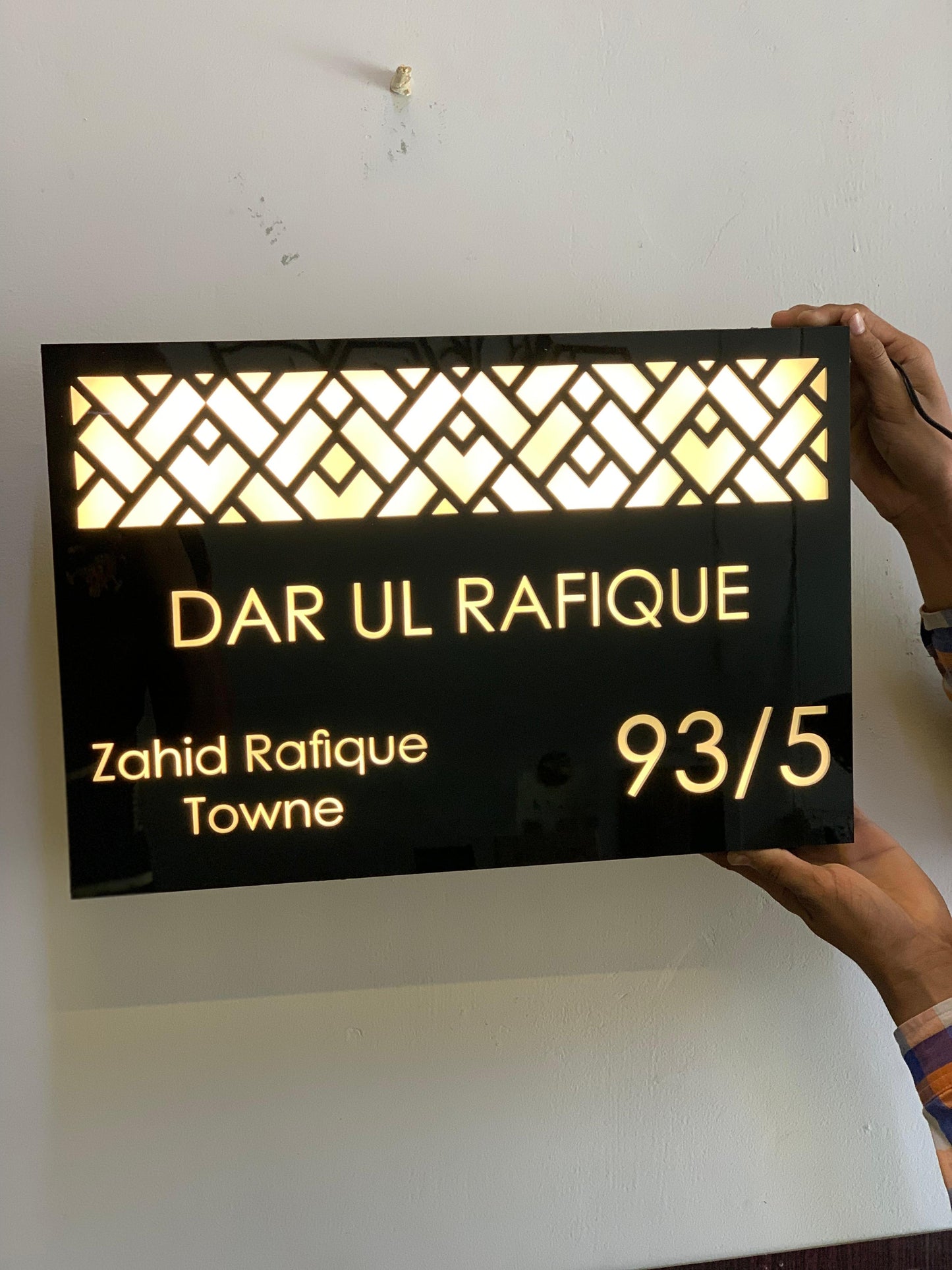 Premium Acrylic LED Name Plate | Custom Illuminated Sign