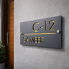Custom Matt Acrylic House Name Plate | Personalized Modern Home Sign