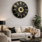 Noir Gold Acrylic Wall Clock | Modern Black & Gold Decorative Wall Clock