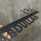 Modern LED Backlit Metal House Number Sign – Custom Matte Black MS Iron Name & Address Plaque