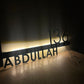 Modern LED Backlit Metal House Number Sign – Custom Matte Black MS Iron Name & Address Plaque