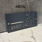 Customized Metal House Name Plate | Powder Coated  with SS Mirror Finish