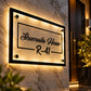 Custom Backlit Acrylic Home Sign – Premium LED House Name Plate for Main Door