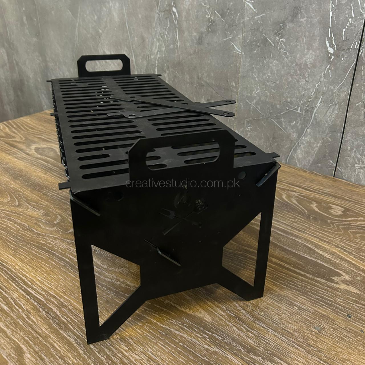 Heavy Duty Foldable Metal BBQ Grill | Portable Charcoal Barbecue Grill