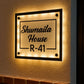 Custom Backlit Acrylic Home Sign – Premium LED House Name Plate for Main Door
