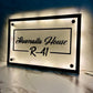 Custom Backlit Acrylic Home Sign – Premium LED House Name Plate for Main Door
