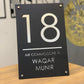 Matt Acrylic Nameplate – Vertical Shape | Custom Home & Office Name Plate