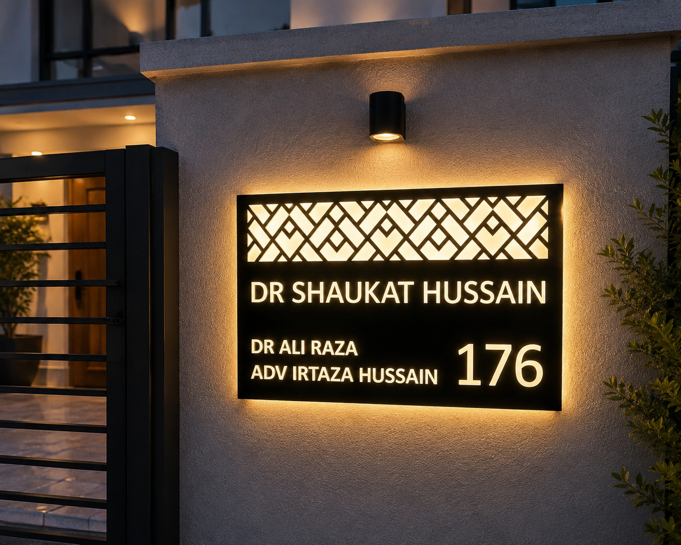 Premium Acrylic LED Name Plate | Custom Illuminated Sign