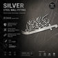 Man Kunto Maula Stainless Steel Islamic Wall Art with Zulfiqar Sword – Premium Mirror Finish