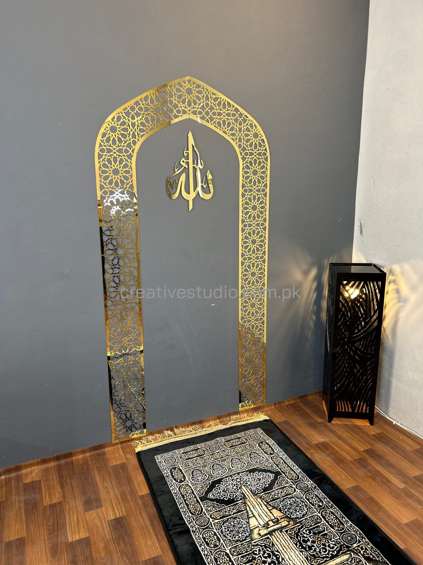 Mehrab Wall Art for Prayer Room – Elegant Islamic Wall Decor with Allah Calligraphy | Premium Acrylic