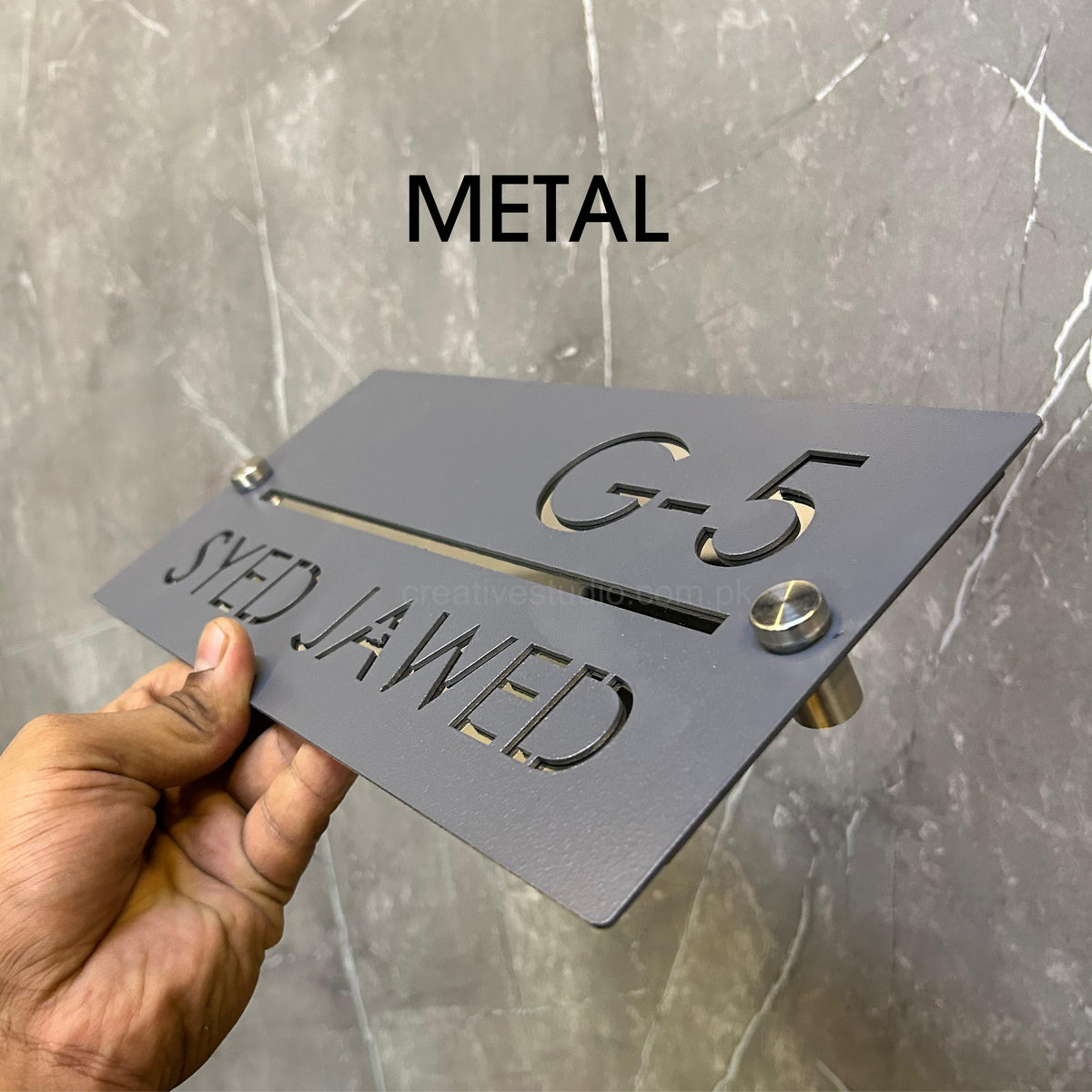 Custom Matt Acrylic House Name Plate | Personalized Modern Home Sign