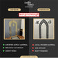Mehrab Wall Art for Prayer Room | Islamic Mihrab Decor with Allah Calligraphy