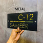 Customized Metal House Name Plate | Powder Coated  with SS Mirror Finish