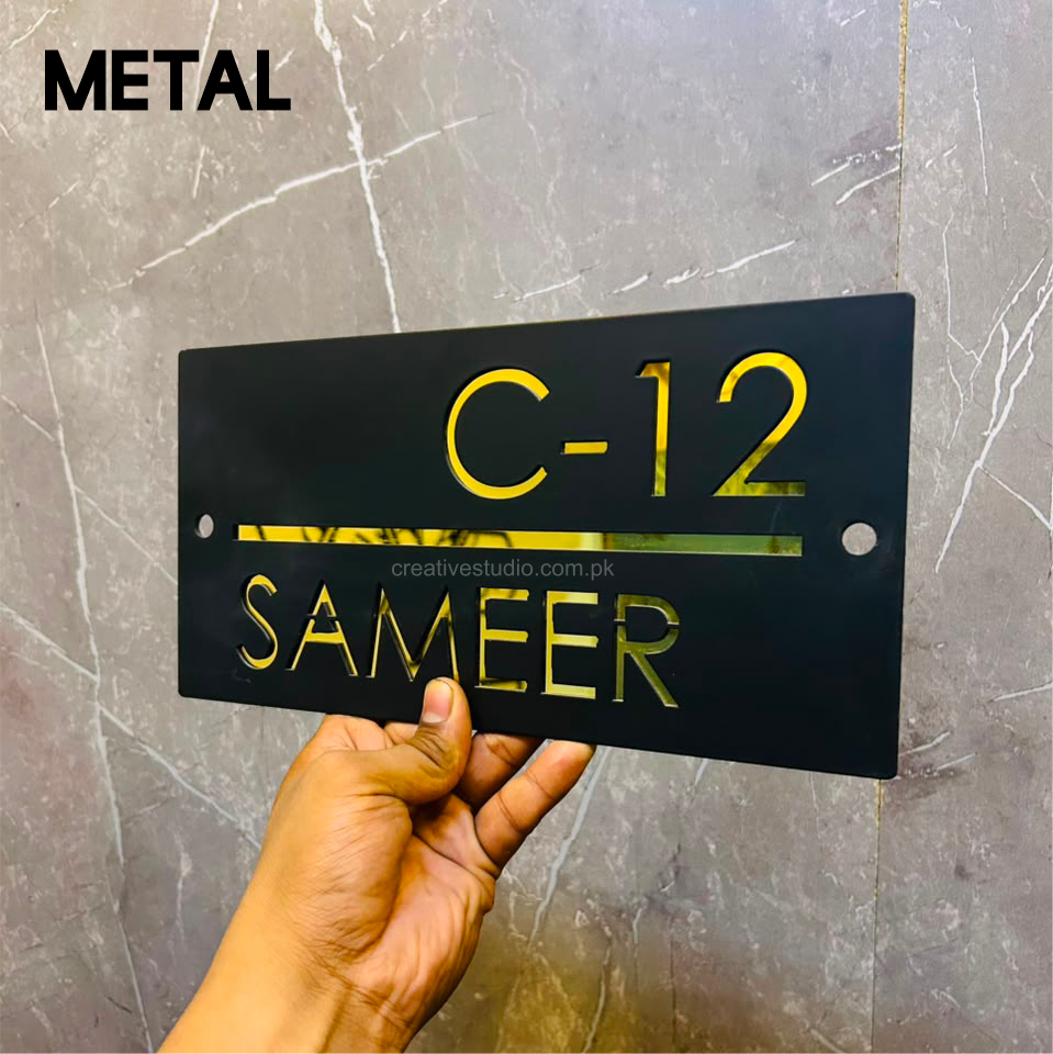 Custom Matt Acrylic House Name Plate | Personalized Modern Home Sign