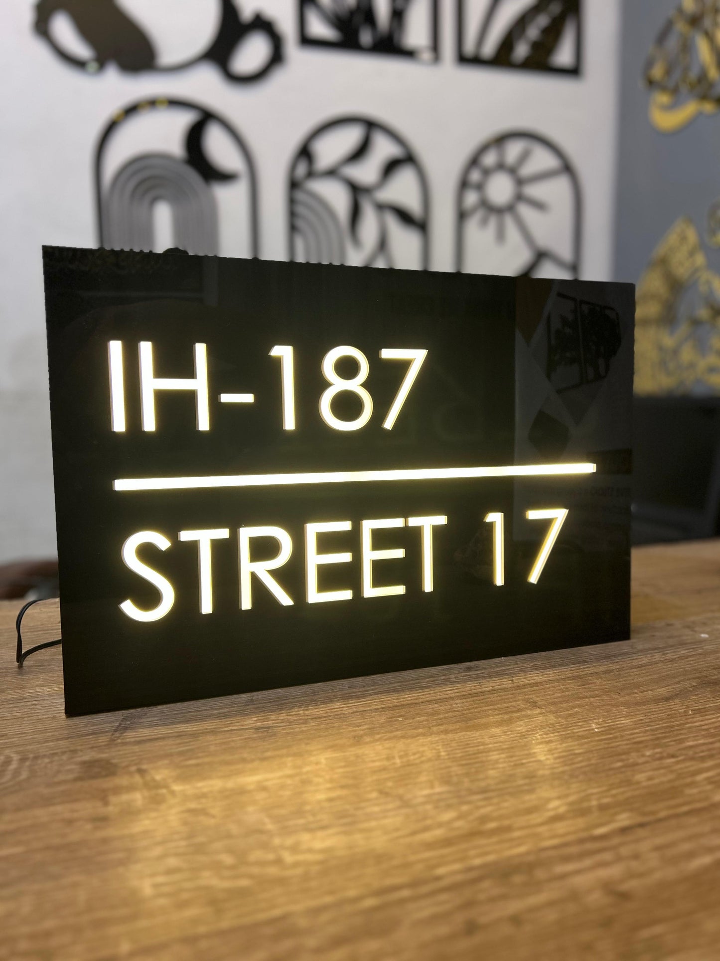 Custom Acrylic LED House Name Plate – Premium Backlit Address Sign | Personalized Home Name Board