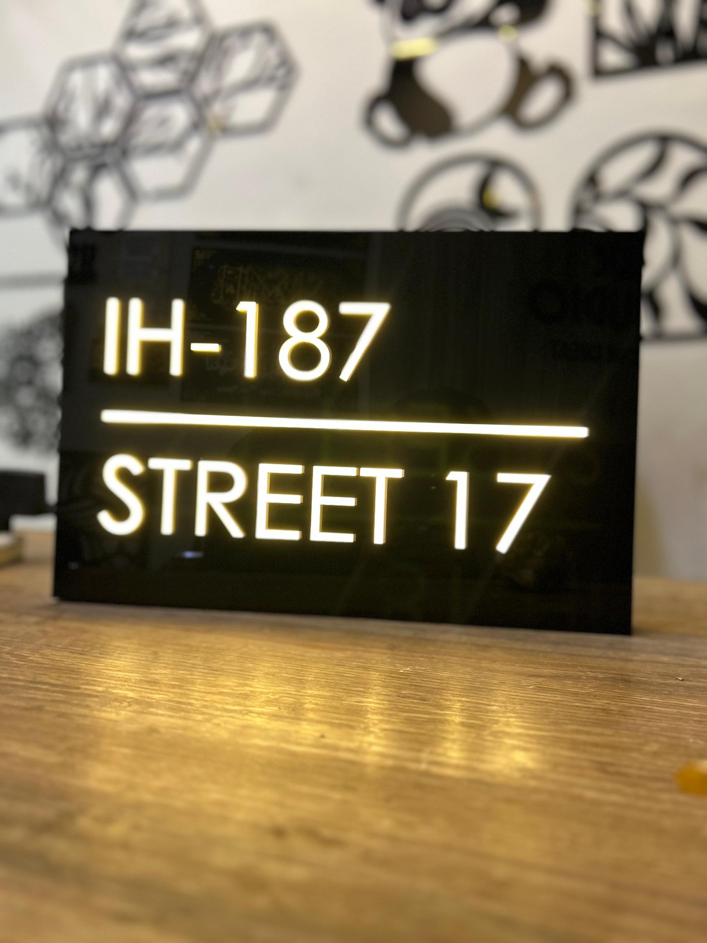 Custom Acrylic LED House Name Plate – Premium Backlit Address Sign | Personalized Home Name Board