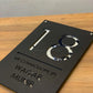 Matt Acrylic Nameplate – Vertical Shape | Custom Home & Office Name Plate