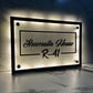 Custom Backlit Acrylic Home Sign – Premium LED House Name Plate for Main Door
