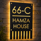 Metal LED Backlit House Name Plate