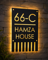 Metal LED Backlit House Name Plate