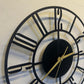 Roman Black Acrylic & Metal  Wall Clock | Modern Roman Numeral Decorative Wall Clock