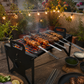 Heavy Duty Foldable Metal BBQ Grill | Portable Charcoal Barbecue Grill