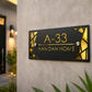 Modern Geometric Metal House Name Plate | Custom Laser Cut Name & Address Sign | Personalized Outdoor Plaque