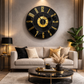 Noir Gold Acrylic Wall Clock | Modern Black & Gold Decorative Wall Clock