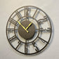 Roman Black Acrylic & Metal  Wall Clock | Modern Roman Numeral Decorative Wall Clock