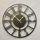 Roman Black Acrylic & Metal  Wall Clock | Modern Roman Numeral Decorative Wall Clock