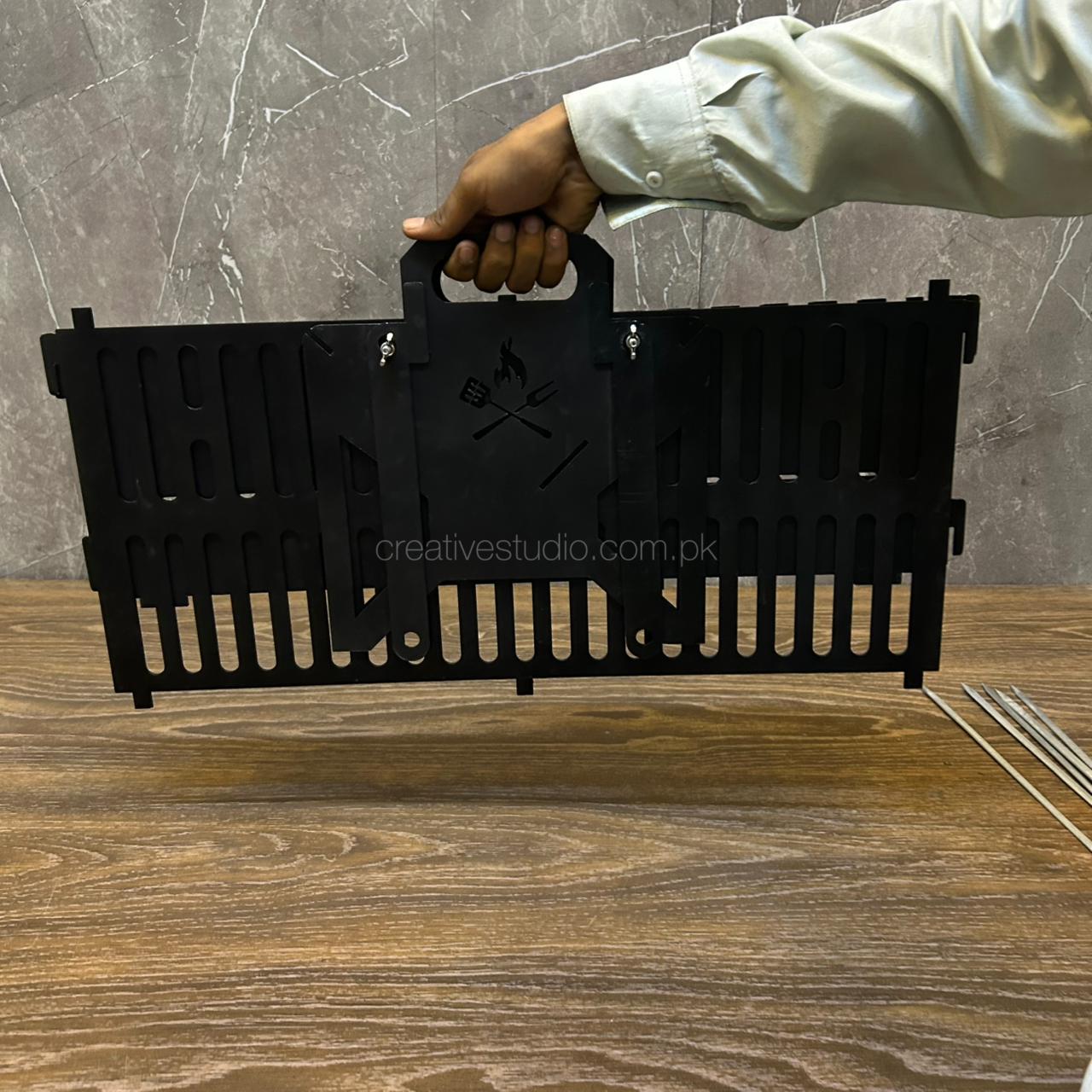 Heavy Duty Foldable Metal BBQ Grill | Portable Charcoal Barbecue Grill