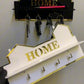 Premium Acrylic Key Holder with Shelf | Modern Wall Mounted Entryway Organizer | Key Rack for Home & Office