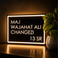 Custom Acrylic LED Home Name Plate with Illuminated Border | Personalized Name Sign