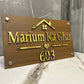Custom Wooden Texture Acrylic Nameplate