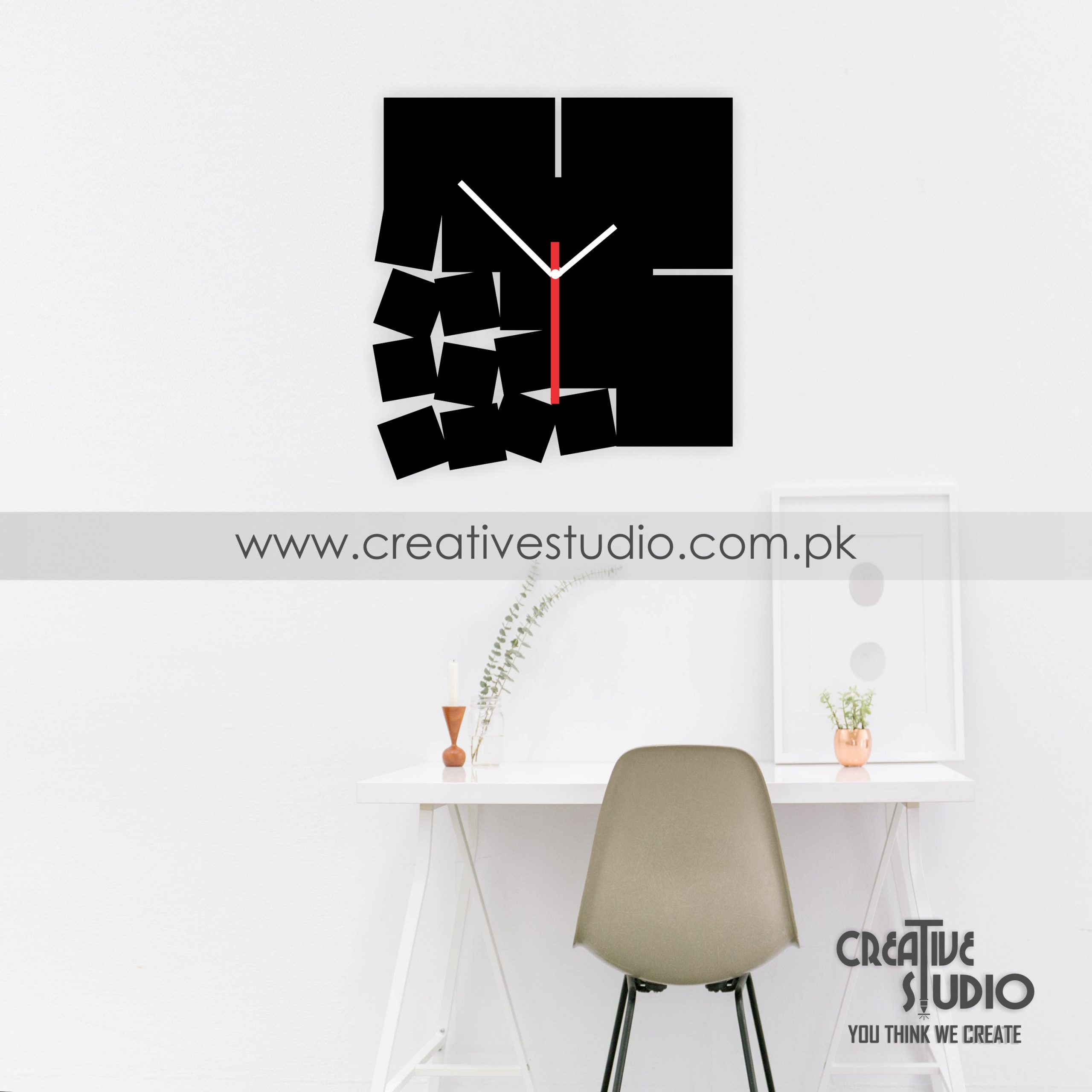 Acrylic Wall clock Cube Shape Wallclock - Image 2