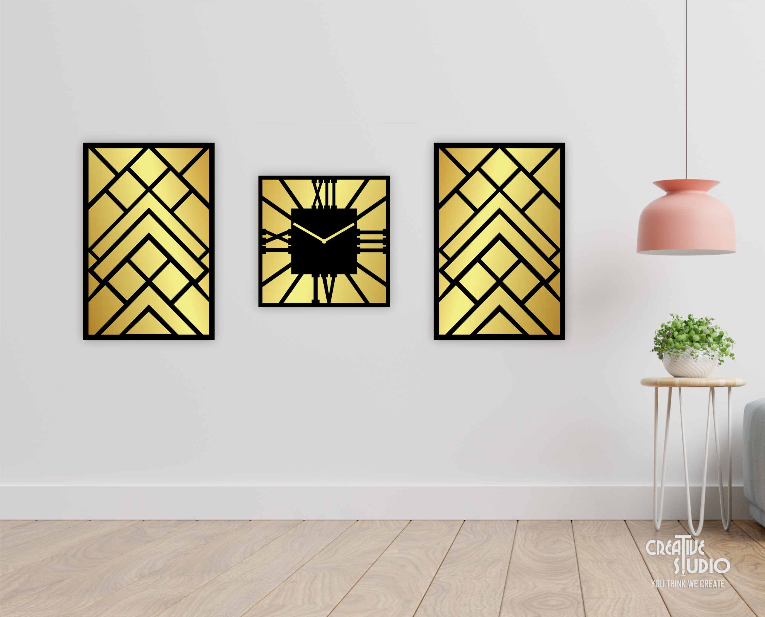 Reflective Timepiece: Gold Tone Mirror Wall Clock - Image 6