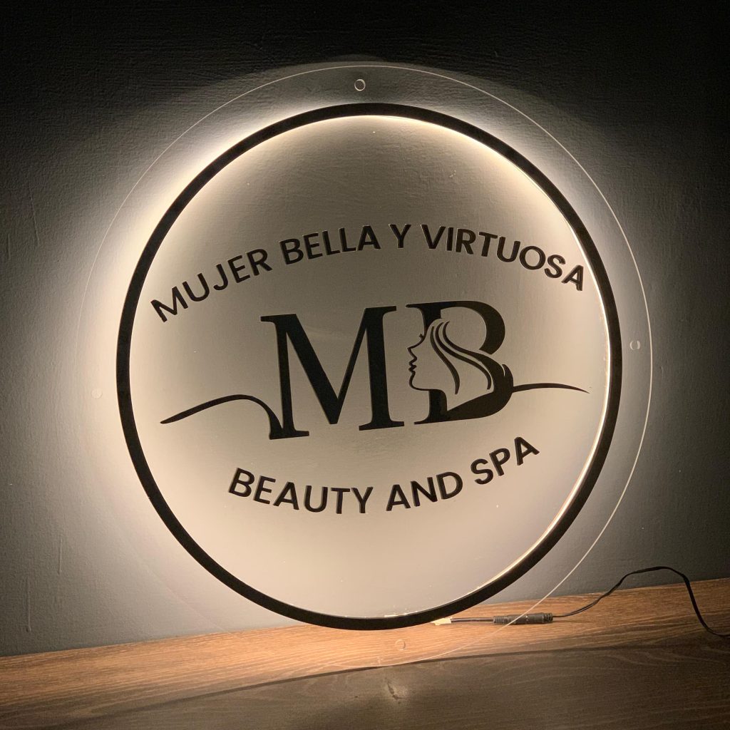 acrylic business signage – laser-cut office logo signs by Creative Studio